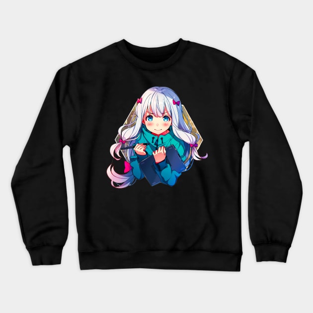 Sagiri (Eromanga Sensei) Crewneck Sweatshirt by hidexmian